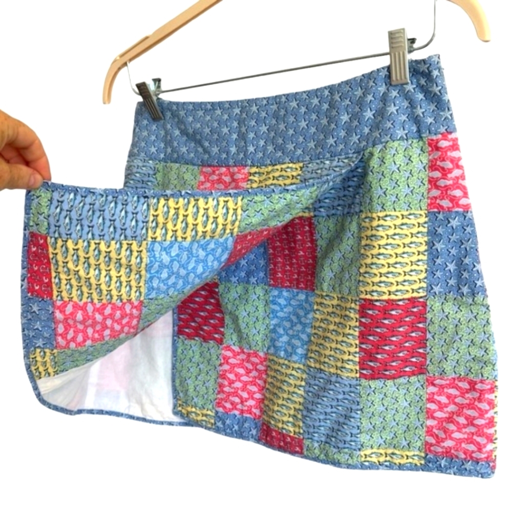 VINEYARD VINES by Shep & Ian Patchwork Mini Skirt Size 10 - 100% Cotton - Picture 11 of 14